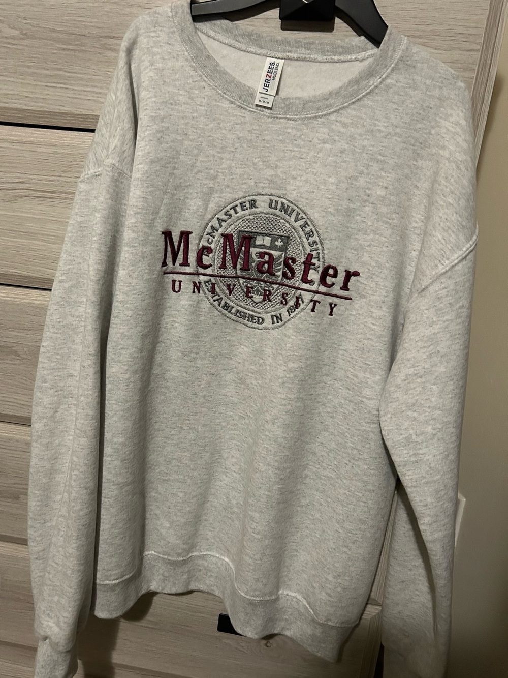 Unisex McMaster University Gray Crewneck Sweater